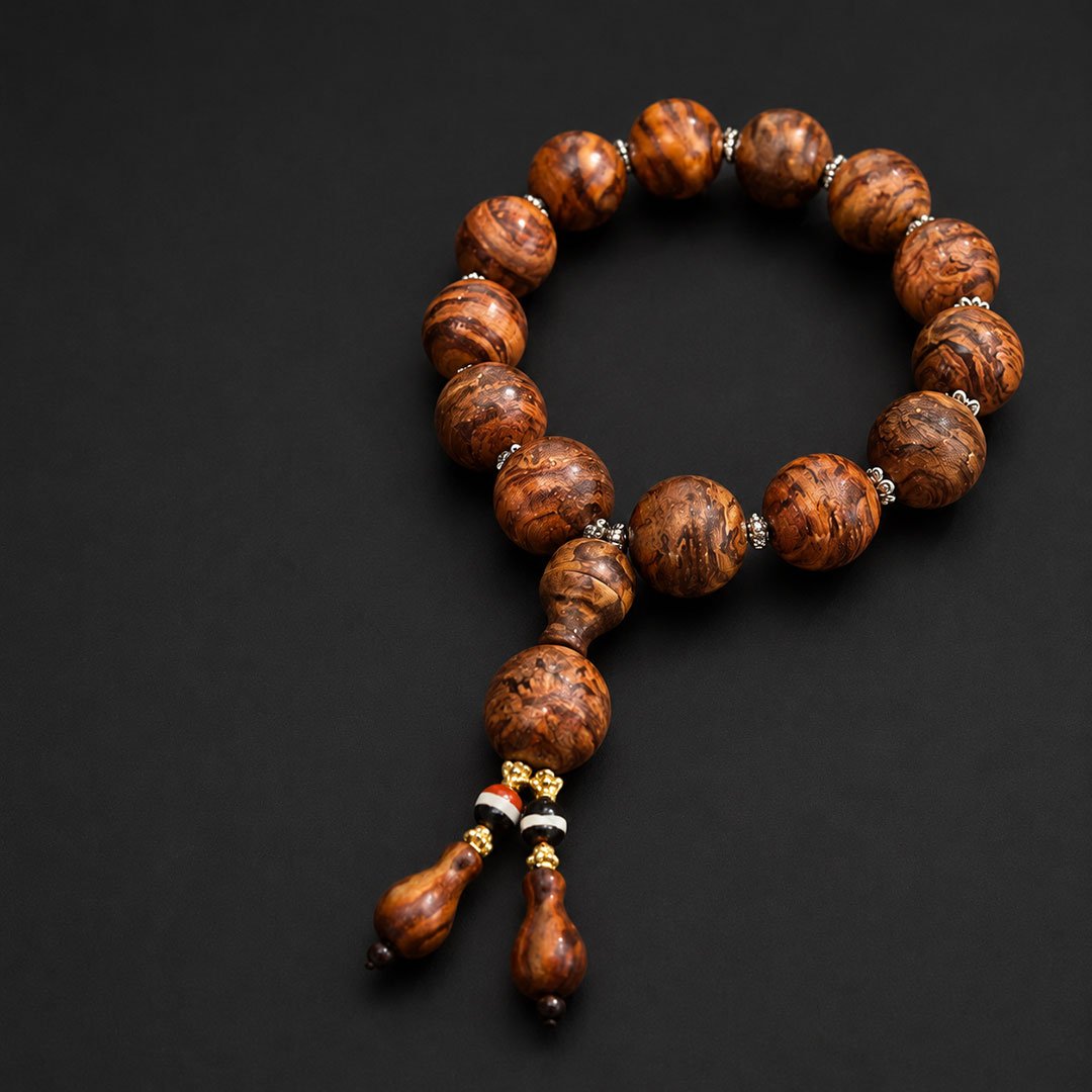 Natural Wood Meditation Bead Bracelet - Image 1