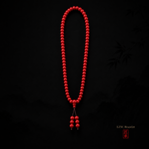 Crimson Radiance · Cinnabar 108 Bead Long Strand - Image 2