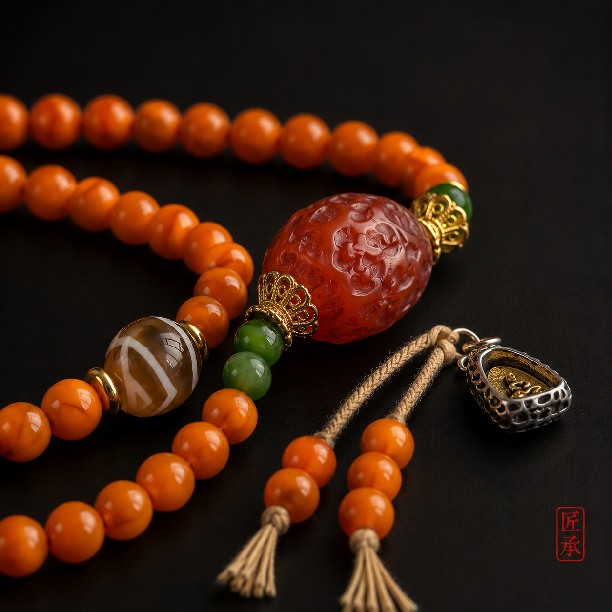 ORANGE VOW · Multi-Bead Long Strand - Image 4