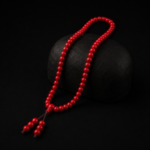 Crimson Radiance · Cinnabar 108 Bead Long Strand - Image 3