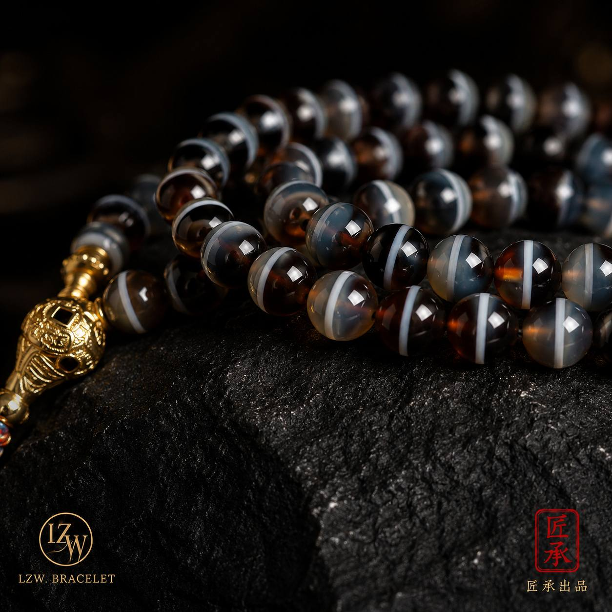 EMBER TIDE · Banded Bead Necklace - Image 4
