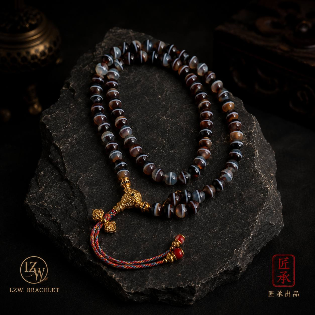 EMBER TIDE · Banded Bead Necklace