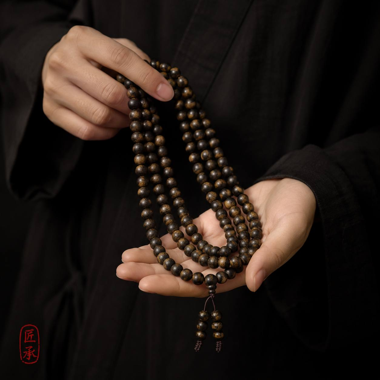 DUSK GRAIN · 108-Bead Prayer Strand - Image 6