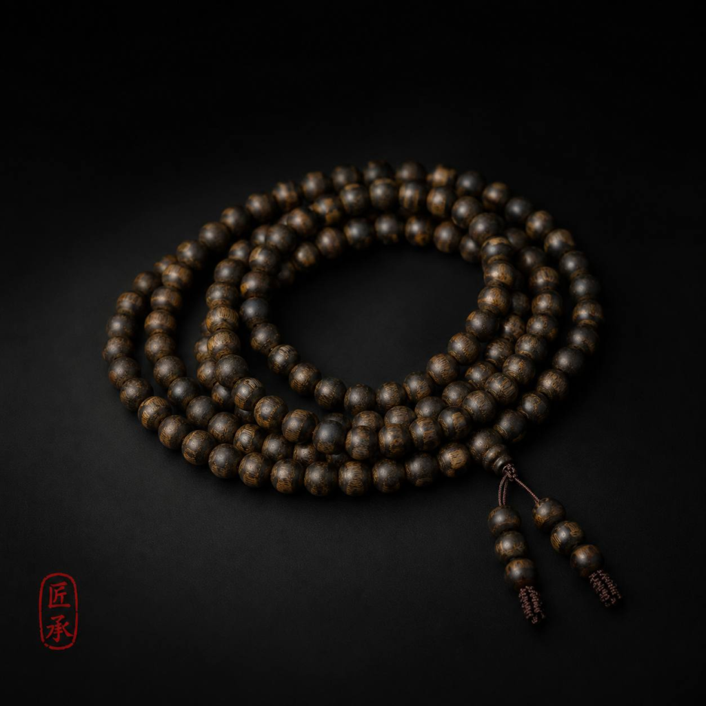 DUSK GRAIN · 108-Bead Prayer Strand