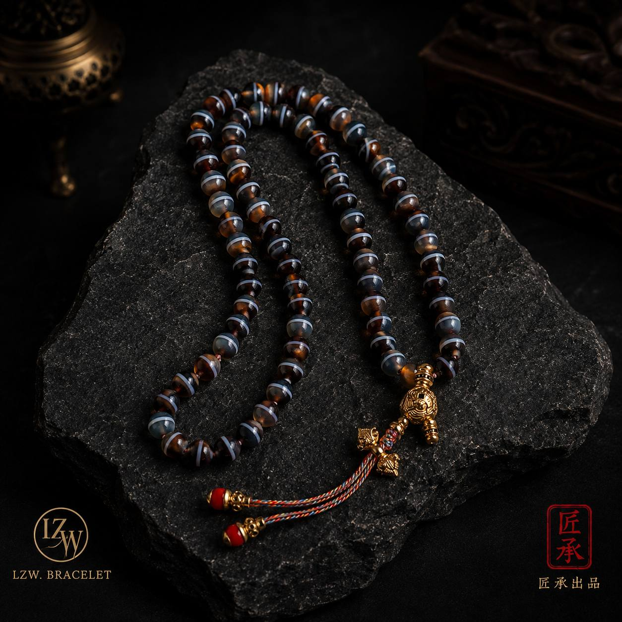 EMBER TIDE · Banded Bead Necklace - Image 3