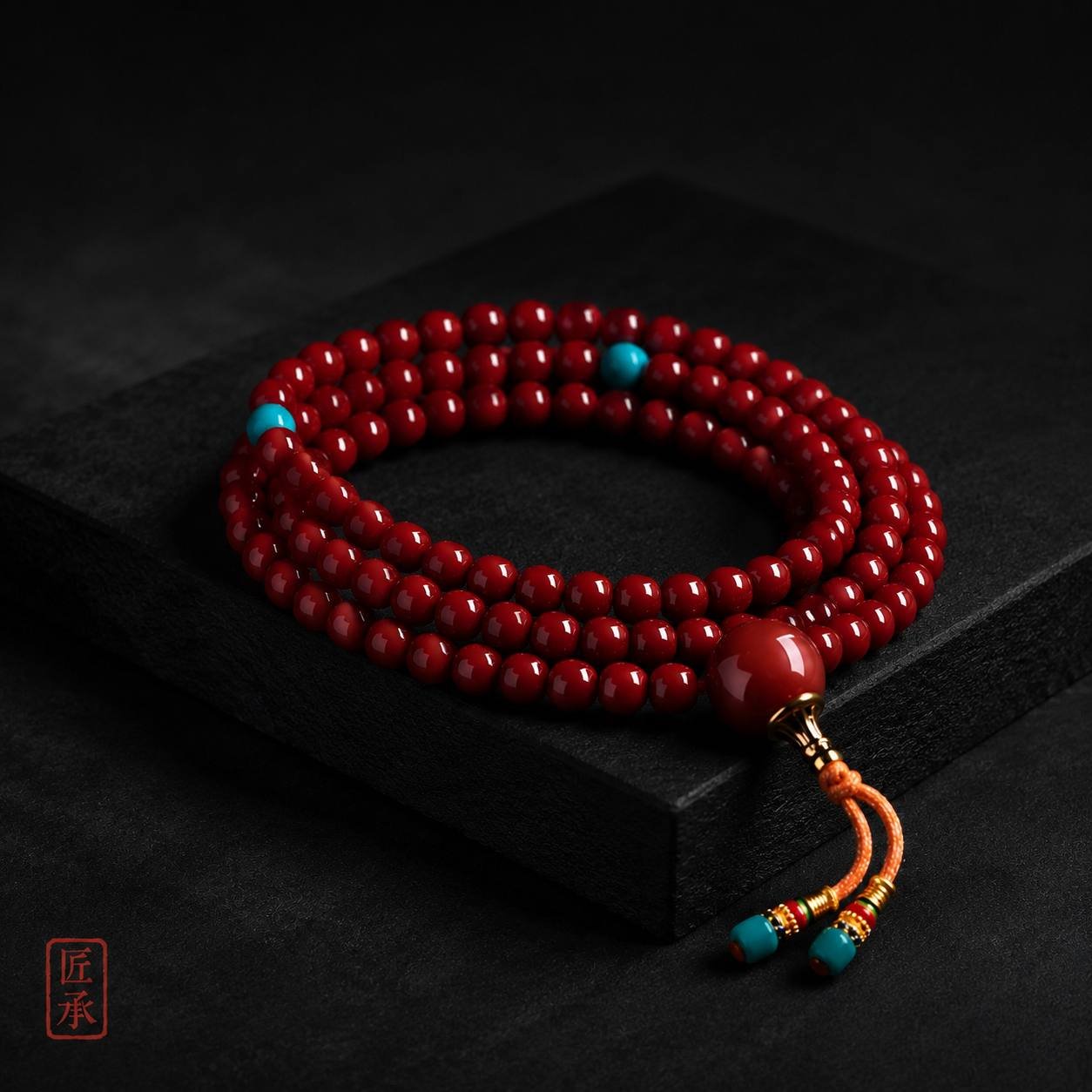CRIMSON HEART · 108 Bead Strand - Image 3