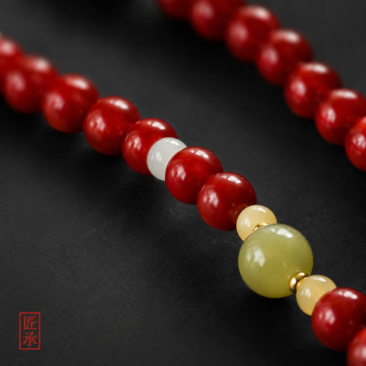 CRIMSON CHARM · Nanhong Long Bead Necklace - Image 3