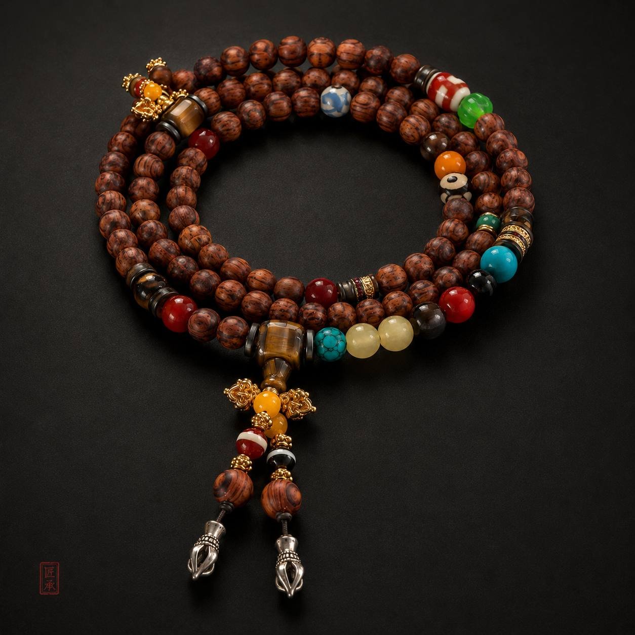Shanhai Treasures · Huanghuali 108 Multi-Bead Mala - Image 3